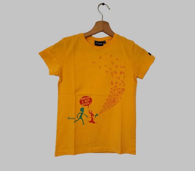 t-shirt jaune Ar Redadeg enfants