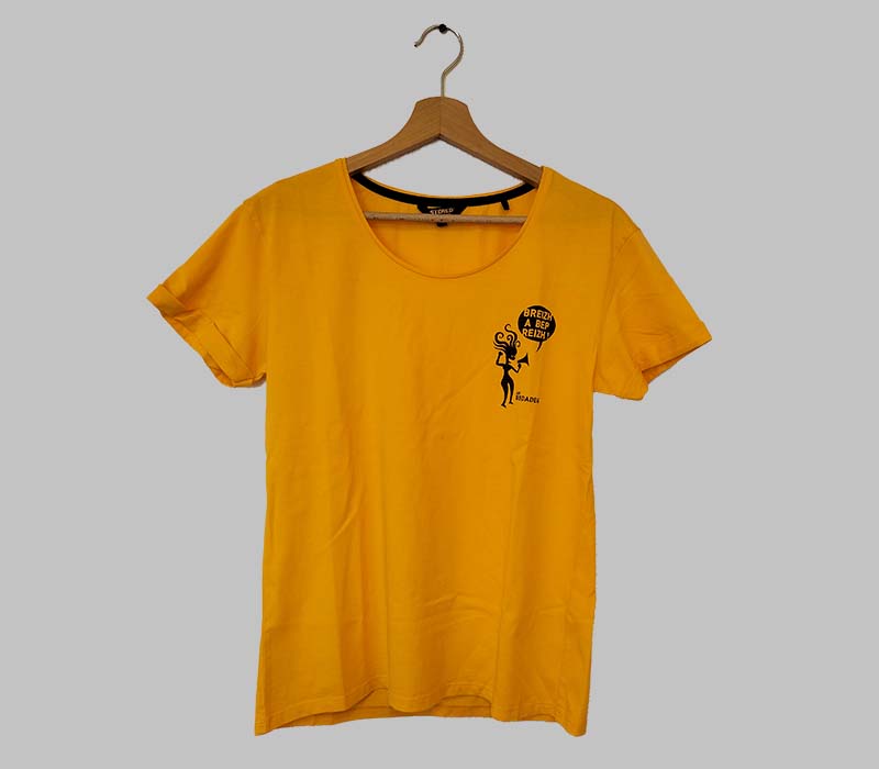 t-shirt Ar Redadeg jaune Femme