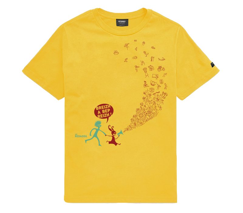 t-shirt enfant redadeg jaune